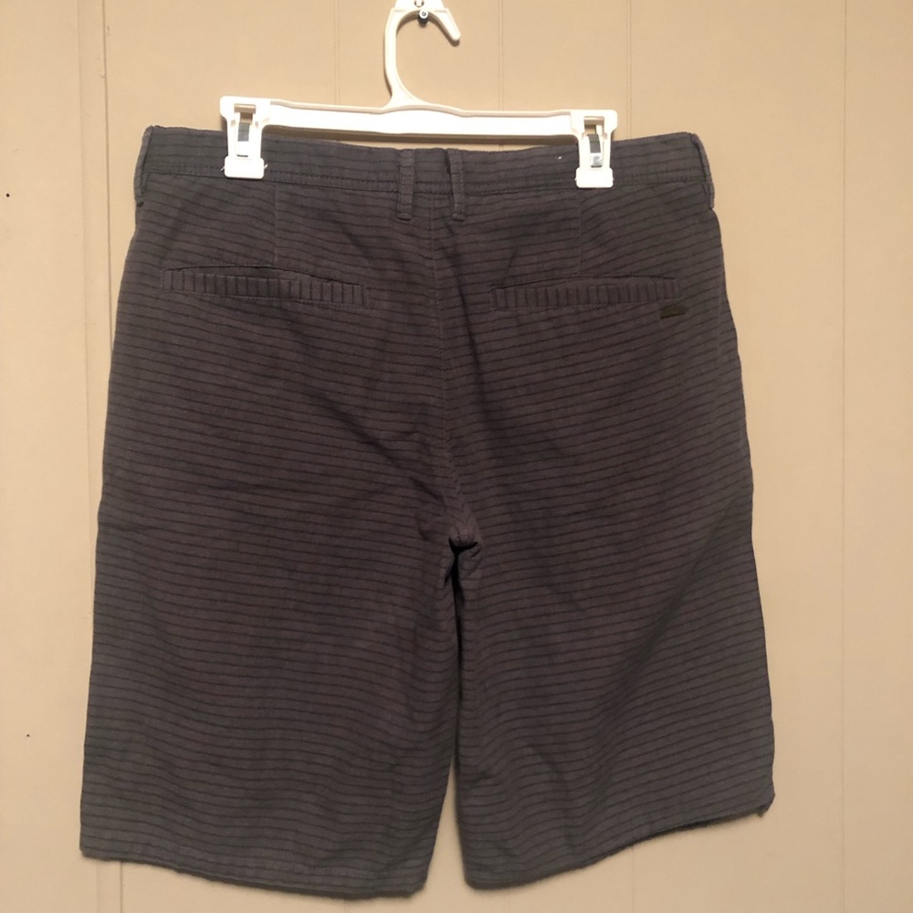 Grey and black men’s shorts